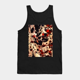 Dark abstract marble texture flowing fluid art Tank Top